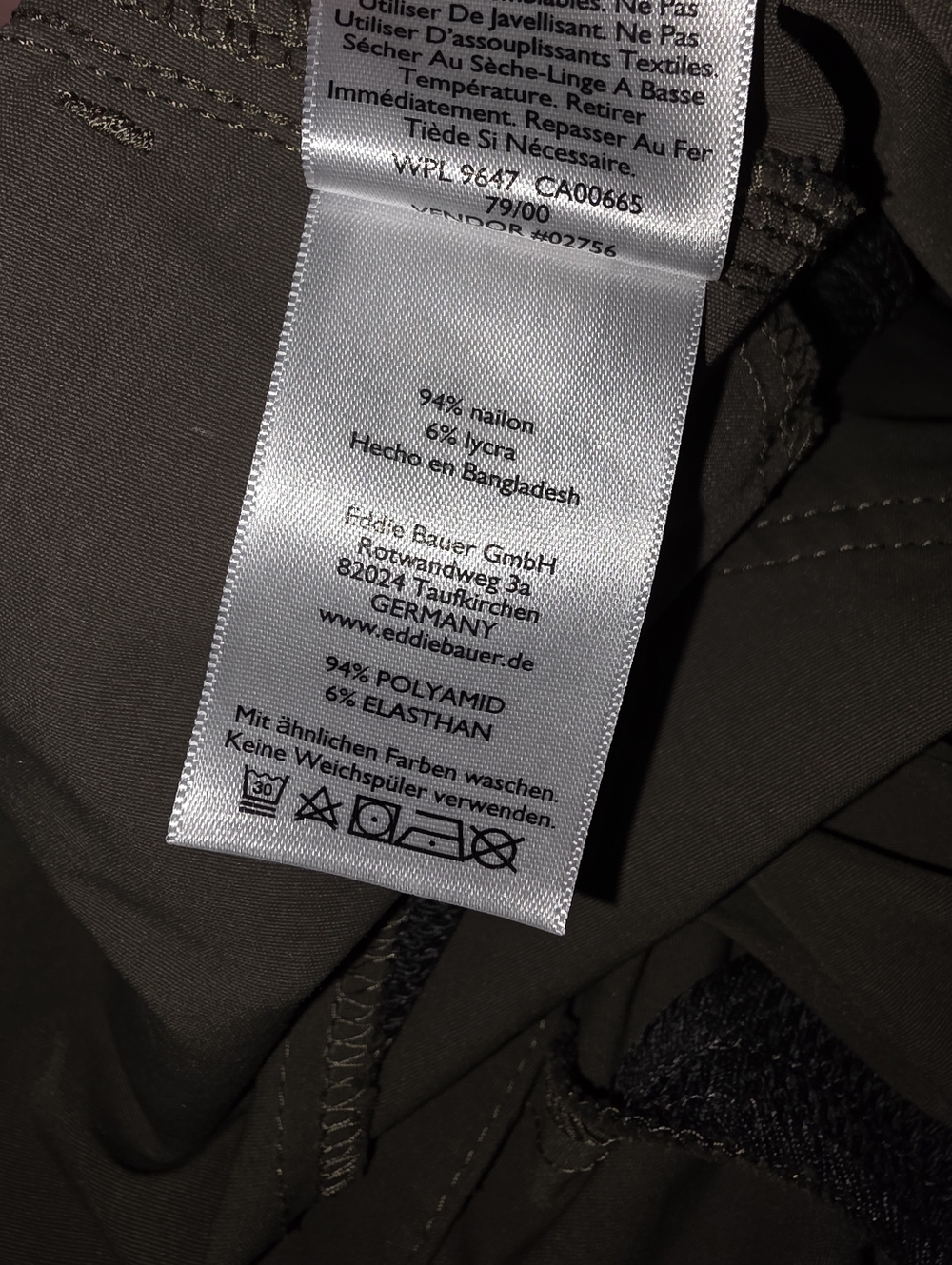 Eddie Bauer Mens Outdoor Pant 35/30 Olive - Picture 5 of 5